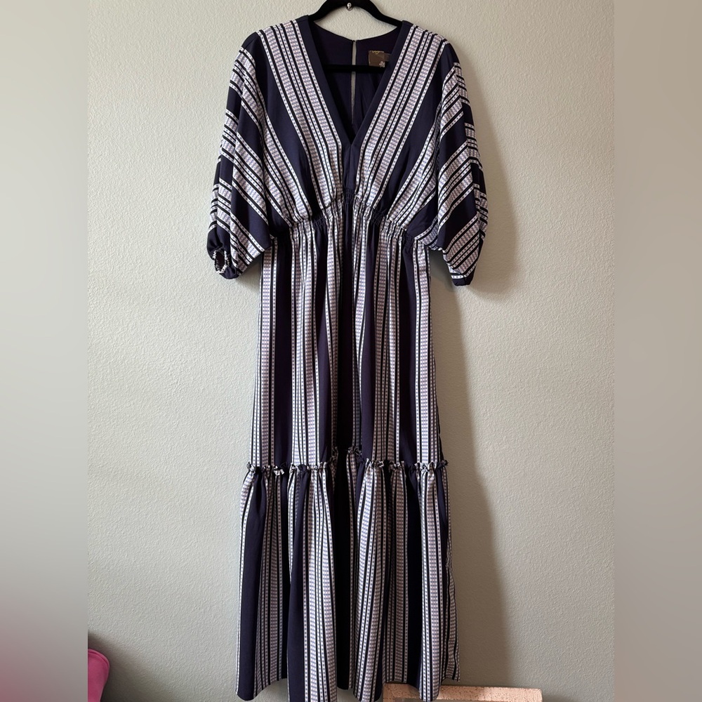 Taylor Casual Resortwear Stripe Maxi Dress - Size 12